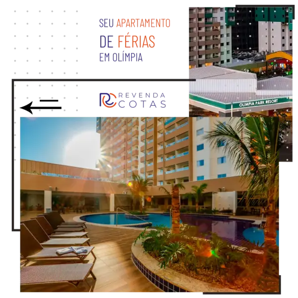 Cota no Olimpia Park Resort | apto 2 quartos | 4 semanas | até 8 pessoas | 100% mobiliado
